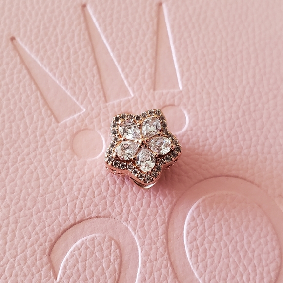 Pandora Rose Snowflake Flower charm SOLD - Picture 4 of 4
